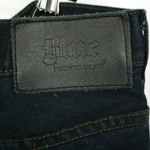 Blue Pronto Uomo Straight Leg Jeans Dark Big & Tall 40‎ X 38 Act 39 X 39 - Picture 12 of 12